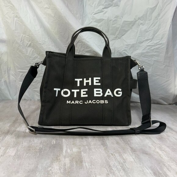 Marc Jacobs The Jacquard Medium  "The Tote Bag" w/ COA -  Black - Picture 1 of 14